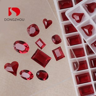 东洲水晶安可拉红冰透底美甲钻秋冬深酒红红冰糖指甲饰品K9尖底钻