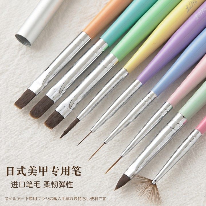 日式马卡龙木杆美甲店笔极细拉线光疗笔加长圆头渐变甲油胶画笔刷,彩妆/香水/美妆工具,美甲工具,淘宝优惠券,粉丝福利购,淘宝优惠卷