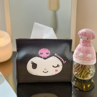 骷髅米抽纸盒pu材质新款纸巾抽卡通酷洛米纸巾盒纸巾抽家居车载女