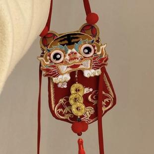宝宝拜年包包宝宝钱袋过年包包儿童婴儿斜挎包国风钱包刺绣零钱包