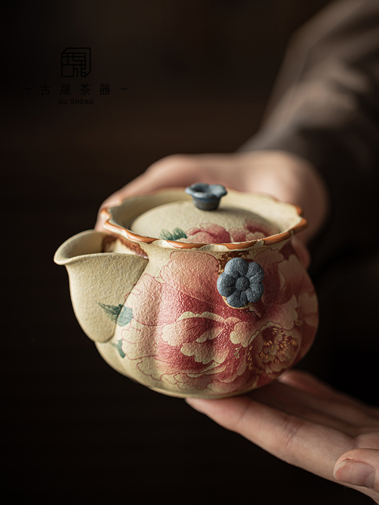 一种家用高端单人饮用小容量陶瓷单壶茶具