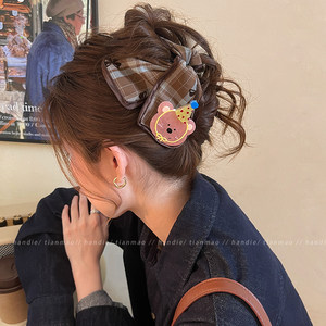 原创设计~可爱卡通抓夹女2025新款发量大发夹后脑勺高级感鲨鱼夹