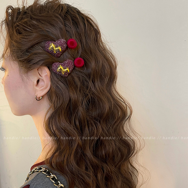 精致爱心金标小马发夹女侧边发卡前额边夹碎发刘海夹2025新款头饰,饰品/流行首饰/时尚饰品新,发饰,淘宝优惠券,粉丝福利购,淘宝优惠卷