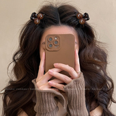 美拉德樱桃小号抓夹女2025新款 高马尾精致高级感刘海侧边碎发夹子