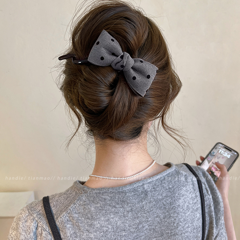 吼吼看~miu系蝴蝶结一字扭扭夹