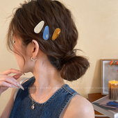 3件套 秋冬水滴小发夹边夹侧边刘海夹女2025新款 高级感鸭嘴夹头饰