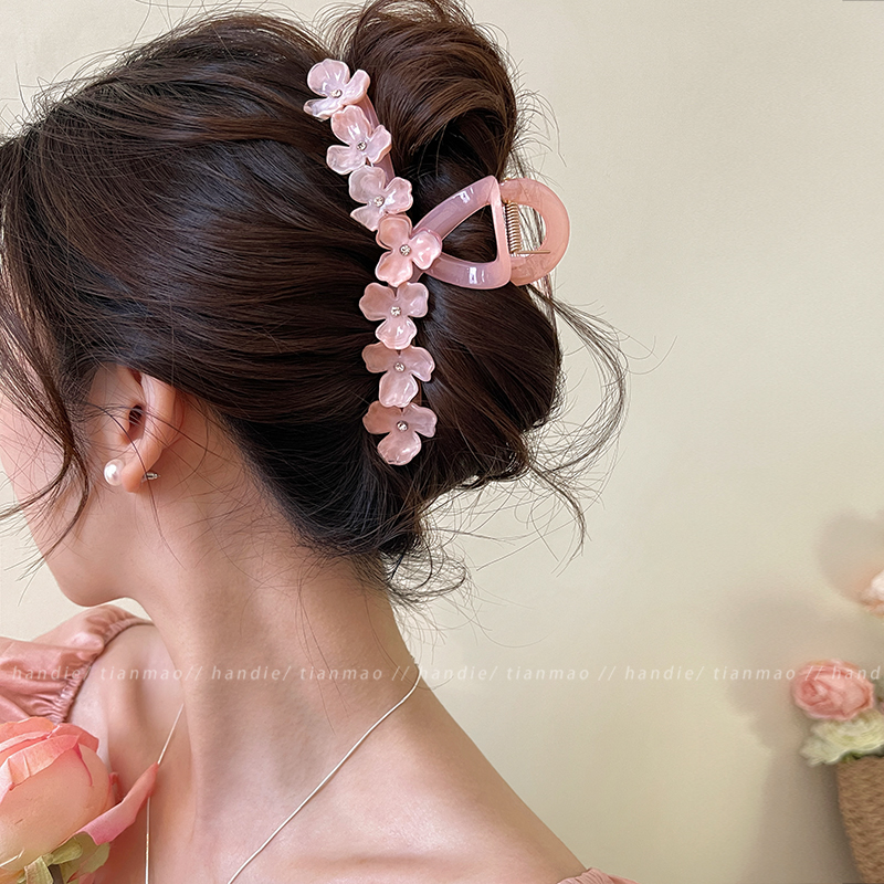 春日仙蓝~气质温柔花朵抓夹