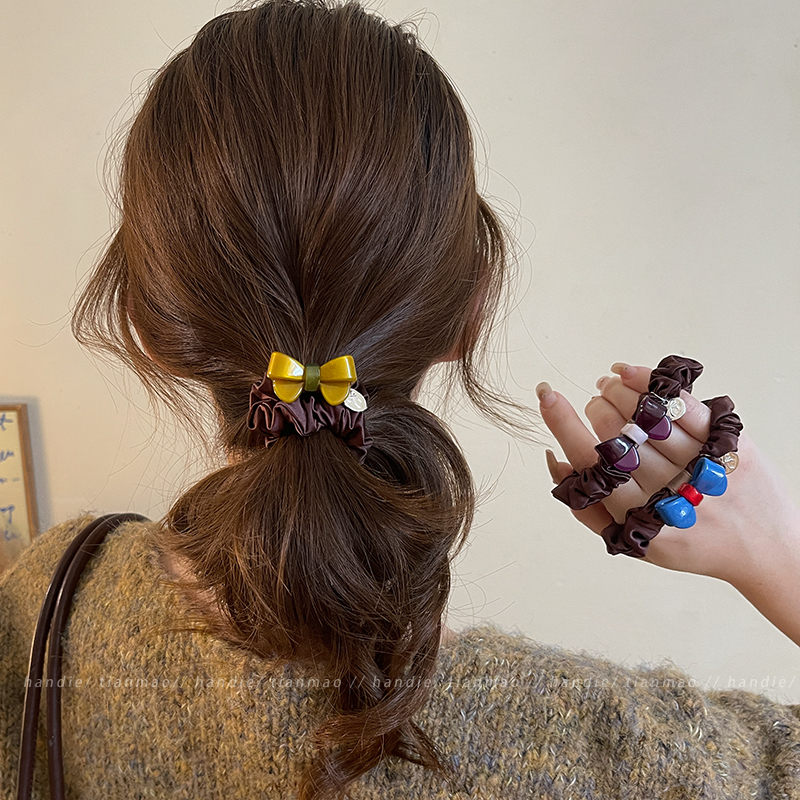 韩系蝴蝶结小肠发圈2025新款