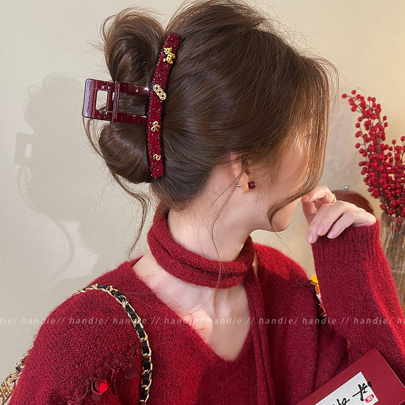 金标小马碎钻特漂亮抓夹女2026新款高端发夹后脑勺盘发大号鲨鱼夹,饰品/流行首饰/时尚饰品新,发饰,淘宝优惠券,粉丝福利购,淘宝优惠卷