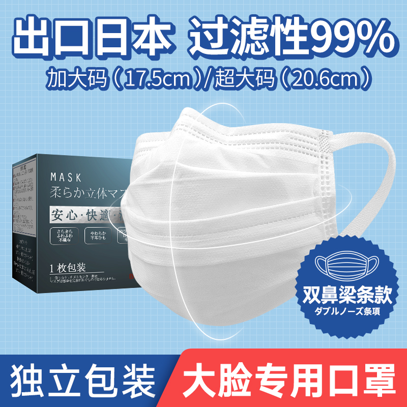 buzmog大脸专用三层防护99%过滤