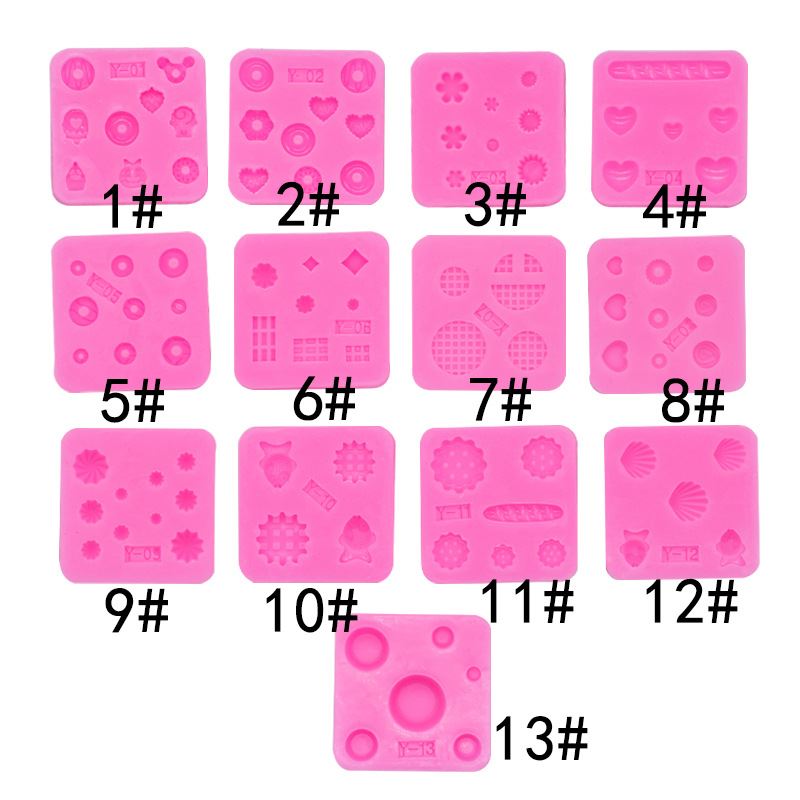 13款甜点甜品爱心巧克力滴胶翻糖迷你可爱硅胶模具装饰巧克力滴胶