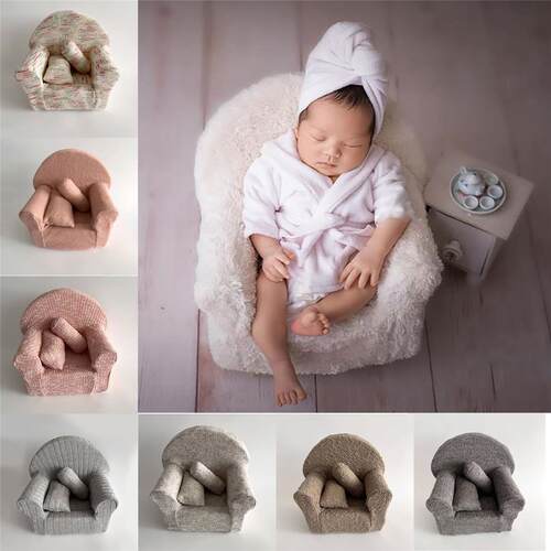 新款婴幼儿摄影道具多色新生儿百天宝宝拍照辅助道具沙发椅子