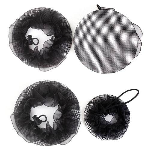 黑色抽绳发网网兜儿童芭蕾舞舞蹈