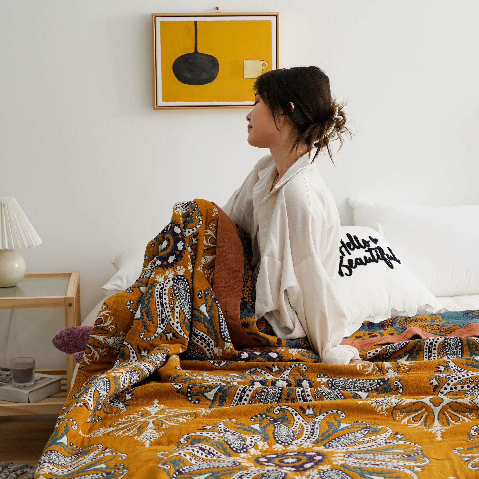 被子 夏季2027韩版ins潮五层毛巾毯单人双人办公室空调被定制