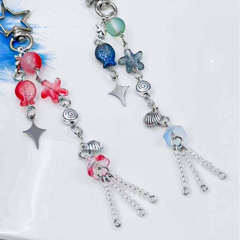 ins夏日海洋风贝壳海星小鱼钥匙扣清新百搭五角星扣卡册包包挂饰,节庆用品/礼品,钥匙扣,淘宝优惠券,粉丝福利购,淘宝优惠卷