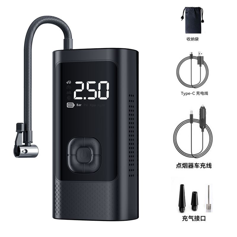 车载无线充气泵便携式汽车用打气泵电动轿车轮胎车用高压打气筒宝