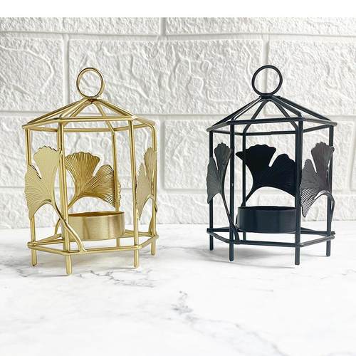 厂家直销铁艺迷你六角风灯铁艺烛台欧洲风古典铁艺摆件浪漫时光定