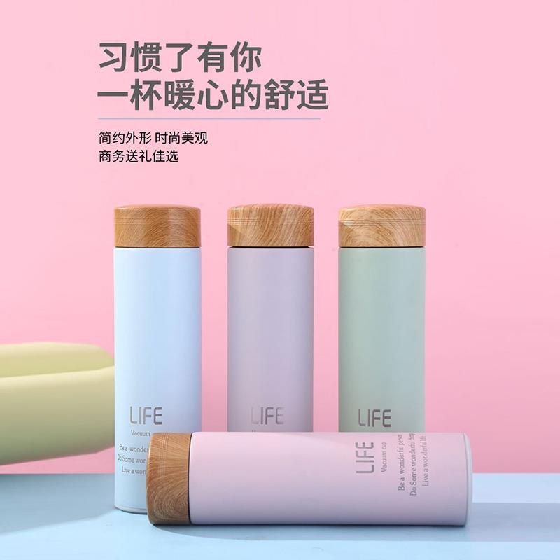 商务风不锈钢保温杯广告节日礼品直身杯办公室泡茶杯印制logo定制