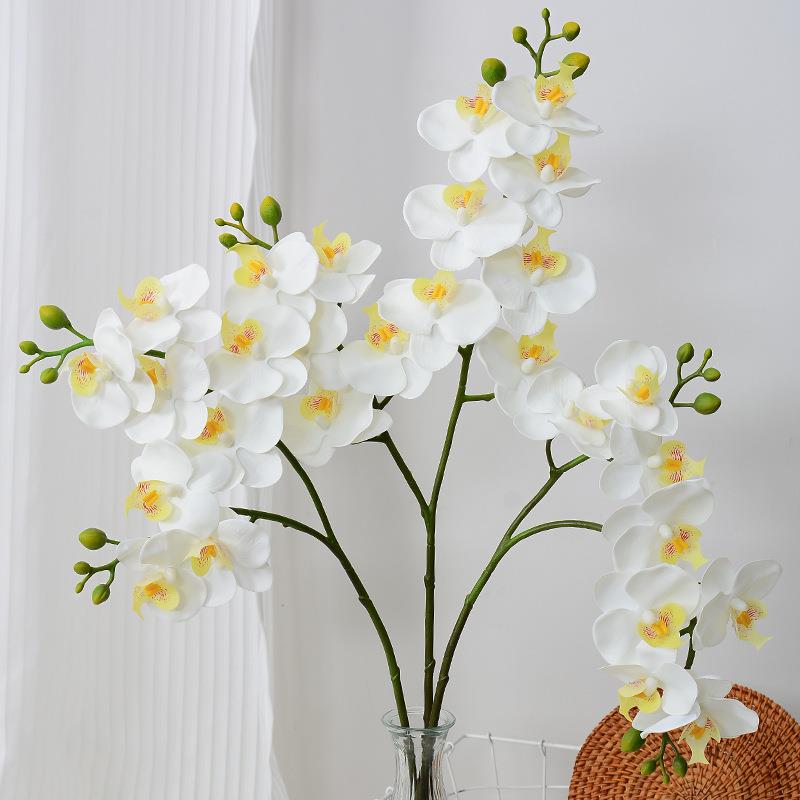 仿真花8头12头3D蝴蝶兰婚庆家居装饰仿真花假花 酒店摆放婚庆插花