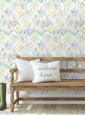 新品手绘扇形防水防潮装饰背景墙PVC跨境自粘墙纸wallpaper定制