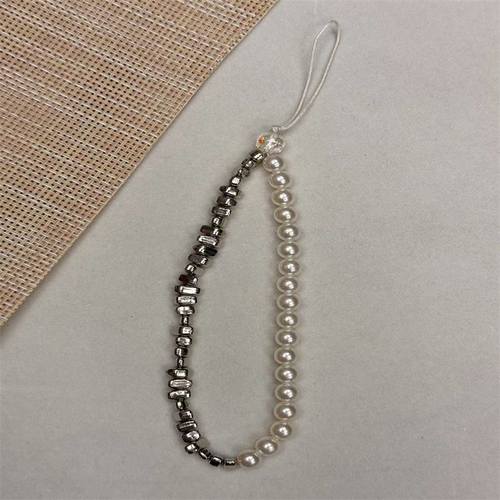 ins甜酷手机链短款小众银珠复古轻奢ccd挂绳相机挂件挂绳