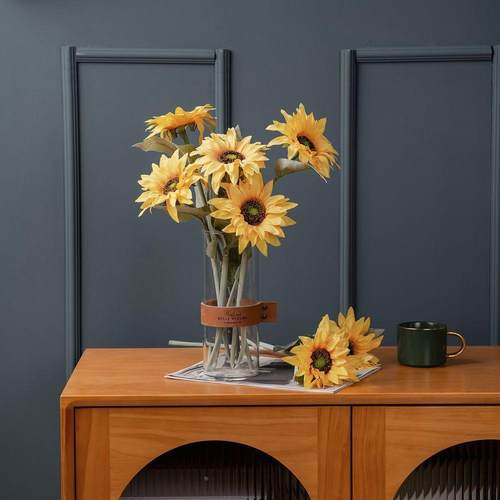 假花绿植物太阳花向日葵仿真花厂家装饰品INS婚庆跨境MW33712定制