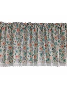 橱柜帘半帘厨房卧室门帘短窗帘 软隔断遮挡帘 园风格装饰布帘B129