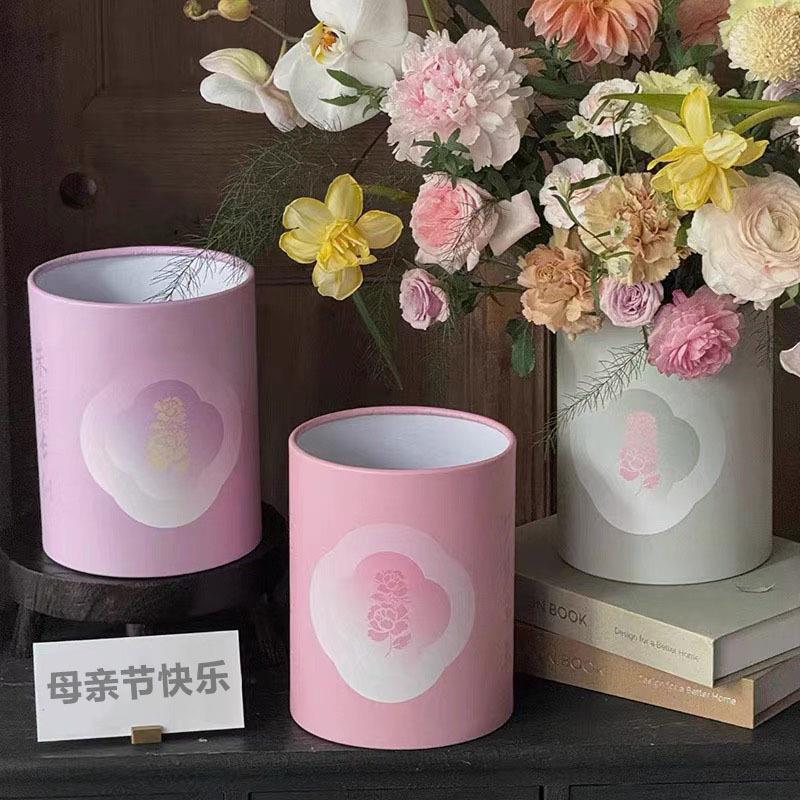 情人节鲜花抱抱桶花桶花束diy材料半成品包装中式古风包装盒礼盒定制