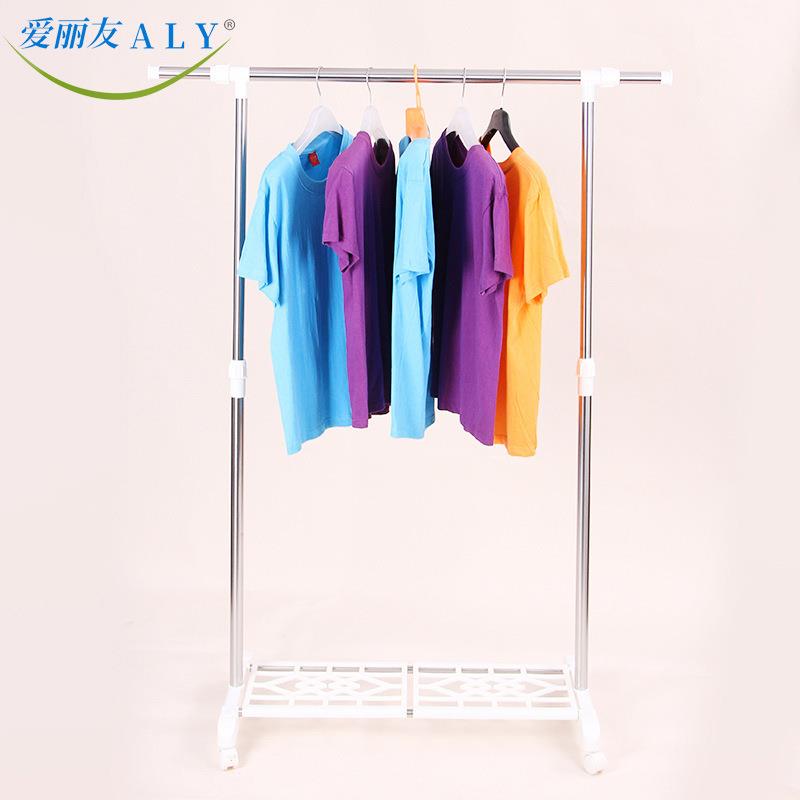 简易落地式晾衣架可移动伸缩单杠晾晒架户外阳台凉鞋架定制