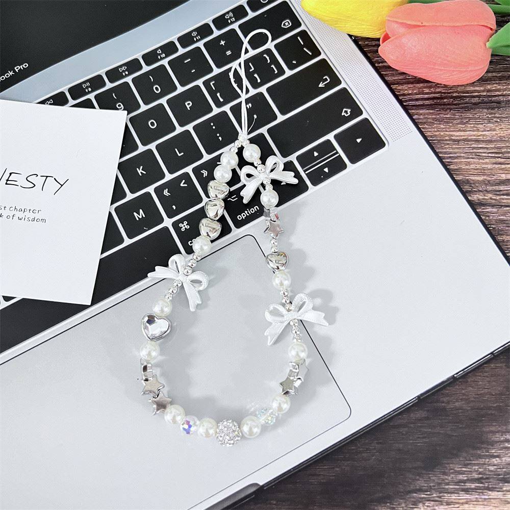 新款合金蝴蝶结手机挂链百搭包包相机钥匙扣粉丝礼物挂饰挂绳