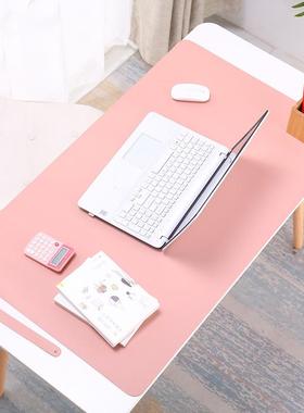 皮革桌垫办公桌垫大号鼠标垫学习桌垫PVC垫简约精致马卡龙色PTU