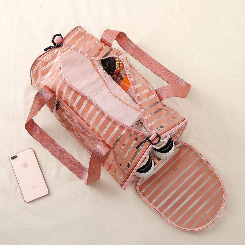 新款PVC户外运动包 斜跨防水短途旅行瑜伽包多功能健身包