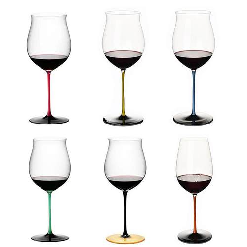 高脚葡萄酒杯红挺黑底勃艮第波尔多红酒杯定制