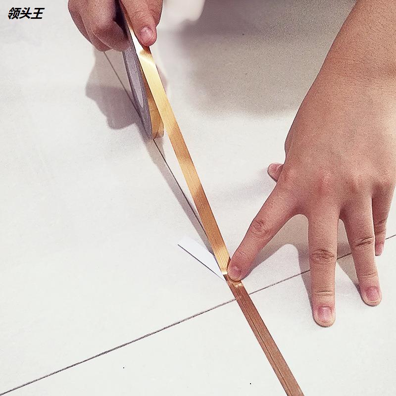 自粘美边线地面瓷砖防水美缝贴纸墙面缝隙装饰地板贴条5mm*50cm