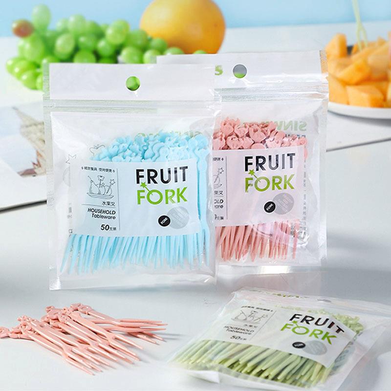 一次性水果叉家用套装 塑料创意水果签吃蛋糕甜品叉子点心叉定制