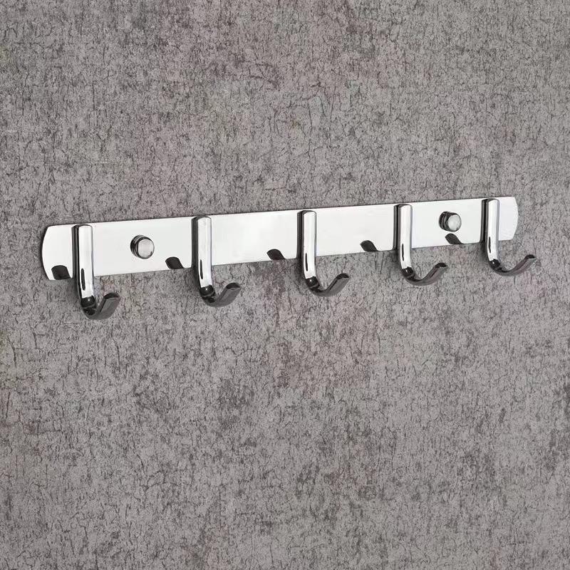 免打孔不锈钢实心加厚精美蛋型衣钩浴厨钩衣帽钩排钩定制