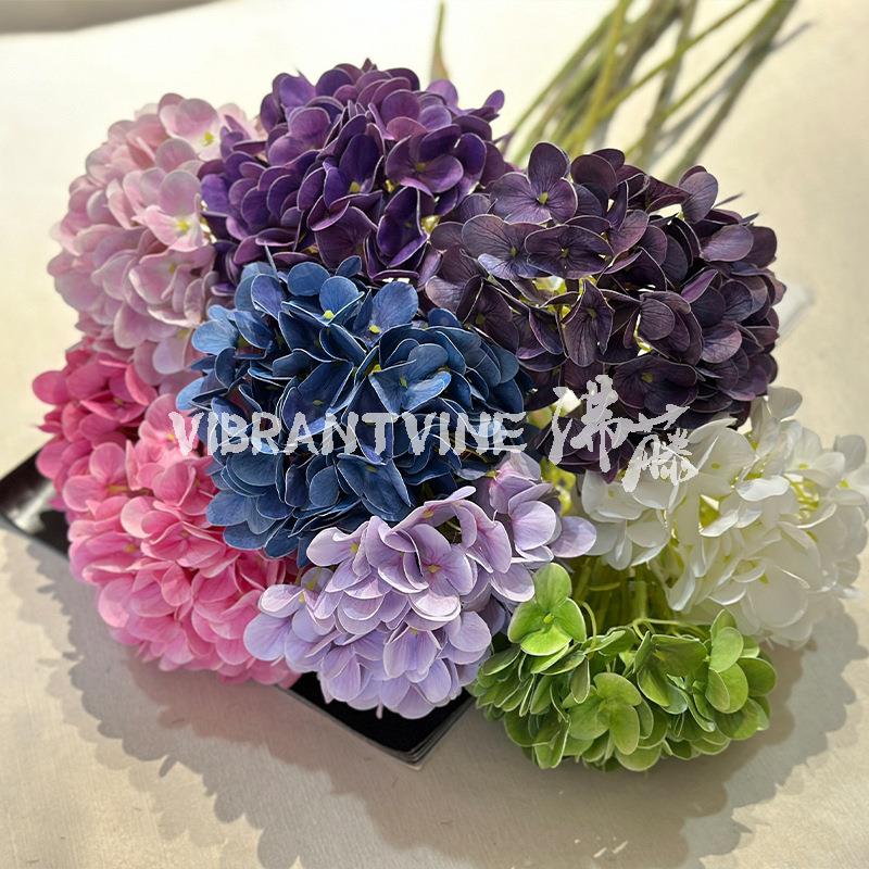 3D胶片绣球仿真花婚礼婚庆路引插花酒店装饰绣球花婚房布置假花定