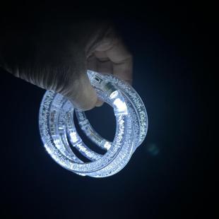 led气泡闪光手镯酒吧聚会助威应援荧光手链 白色发光手环