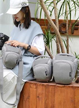 三角包 微单相机包 单反相机包 摄影单肩包 灰色多尺寸 经典轻便