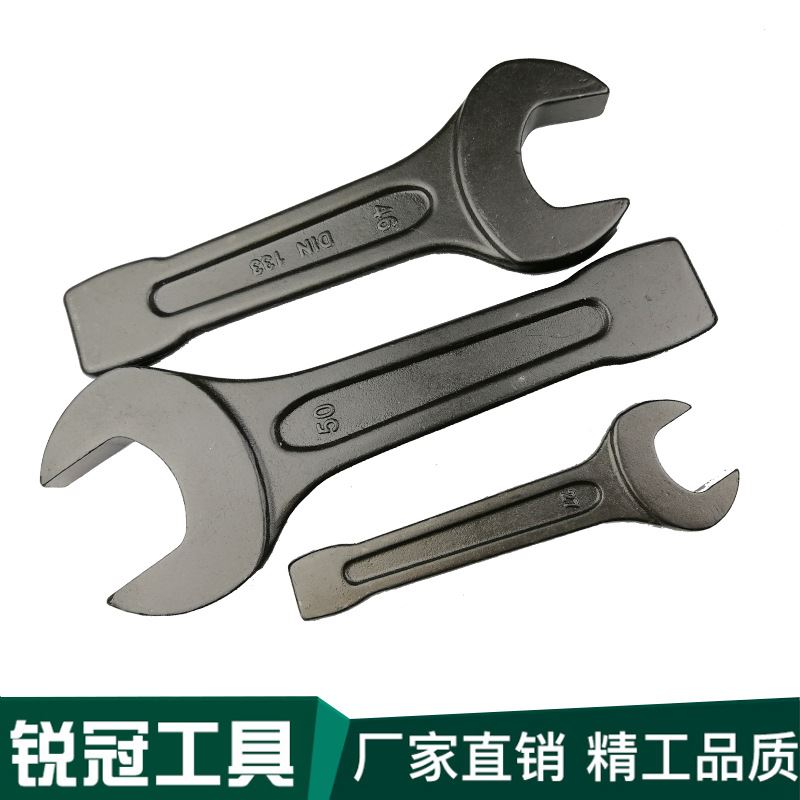 CRV重型开口敲击扳手 铬钒钢单头开口呆扳手大型工业用特种扳手