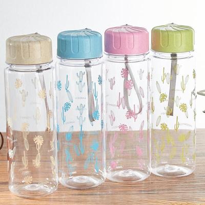 厂家直供时尚太空杯 小麦秸杆杯盖随手杯 简约塑料杯