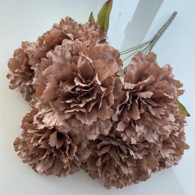 磨毛布梅凝7叉把芙蓉婚庆酒店装饰人造花居家客厅卧室摆饰假花定