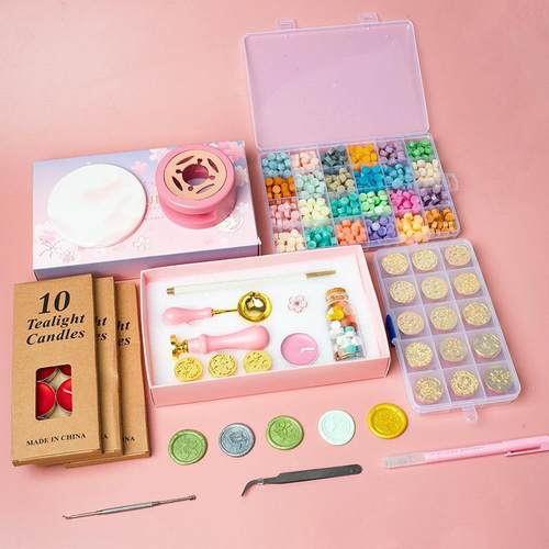 复古火漆印章全套系列火漆蜡粒火漆印章熔炉章头蜡粒手柄国风欧式定制