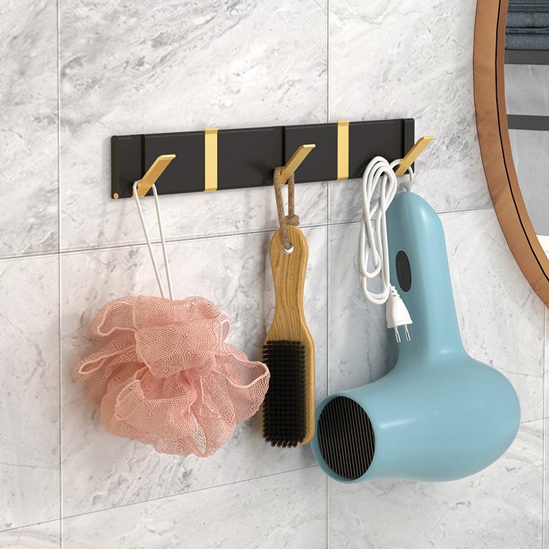 卫生间挂钩粘胶墙壁挂衣服太空铝墙上衣架厕所浴室门后免打孔钩子