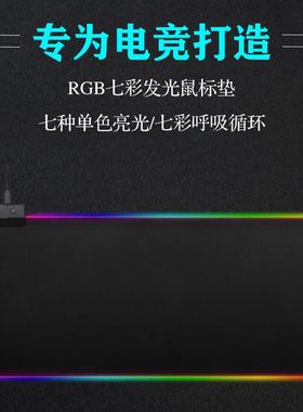 WIEN发光鼠标垫RGB超大电竞动漫游戏加长加厚0.8米90厘米大号游戏