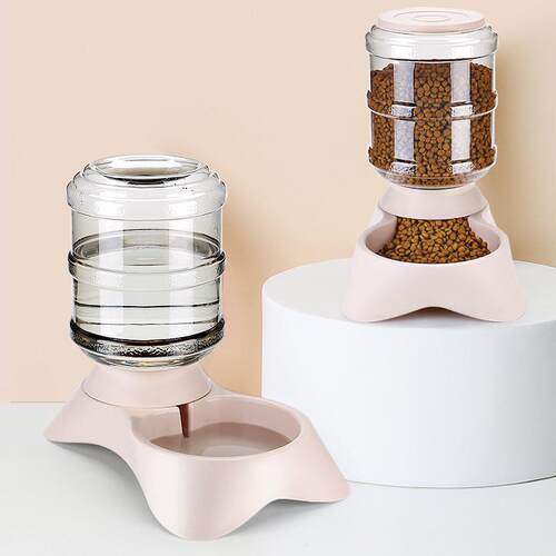 Aspet浙宠 塑料磨砂曲线宠物喂食器自动喂水器饮水机猫狗宠物碗定