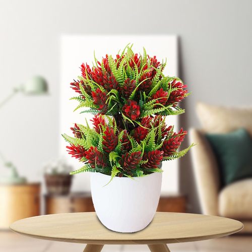 仿真盆栽 41目双层松蕾 塑料绿植假花盆栽摆设装饰品桌面摆件