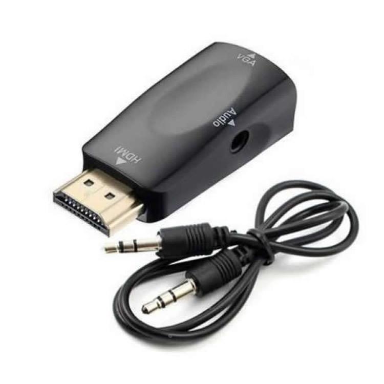 HDMI公转VGA母转换器 hdmi转vga转接头带音频 电脑转投影仪显示器定制