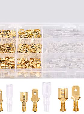 供应 720接线端子裸端插簧插片护套公母对插冷压+钳子套装