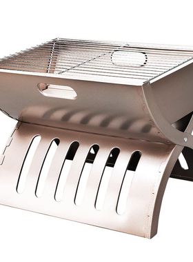 A1621金色户外烧烤炉户外bbq碳烤炉家用便携折叠烧烤架木炭烧烤炉